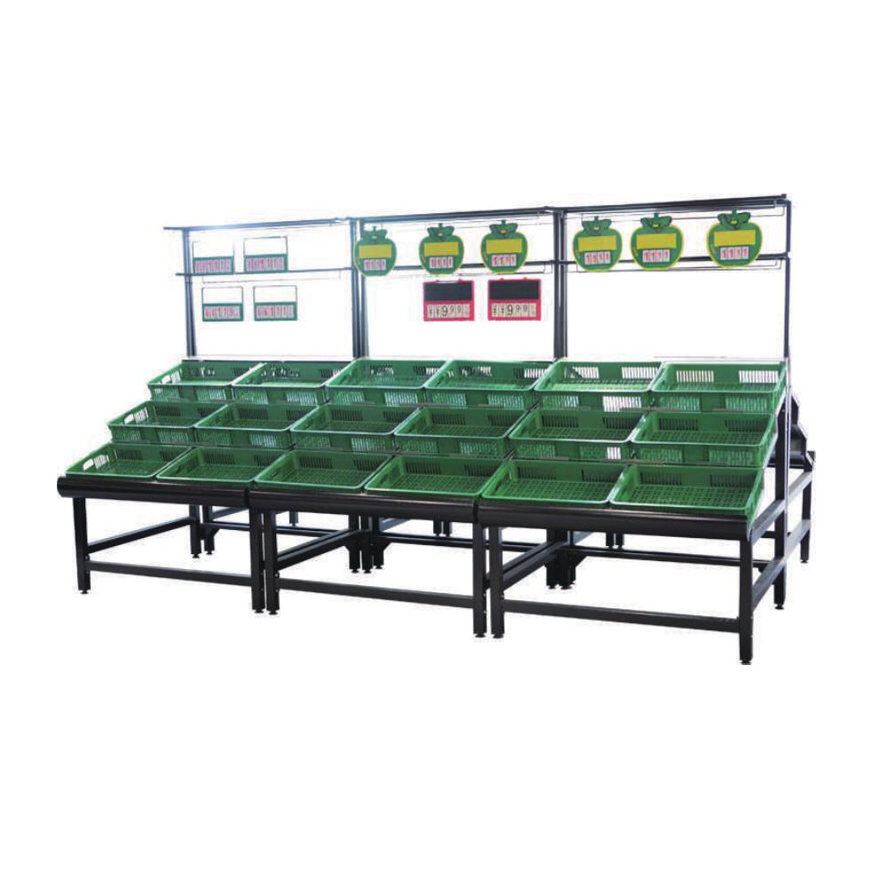 Foldable Steel Retail Fruit & Vegetable Rack